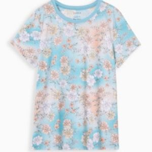 NWT!! TORRID VINTAGE TEE - JERSEY FLORAL TEAL
